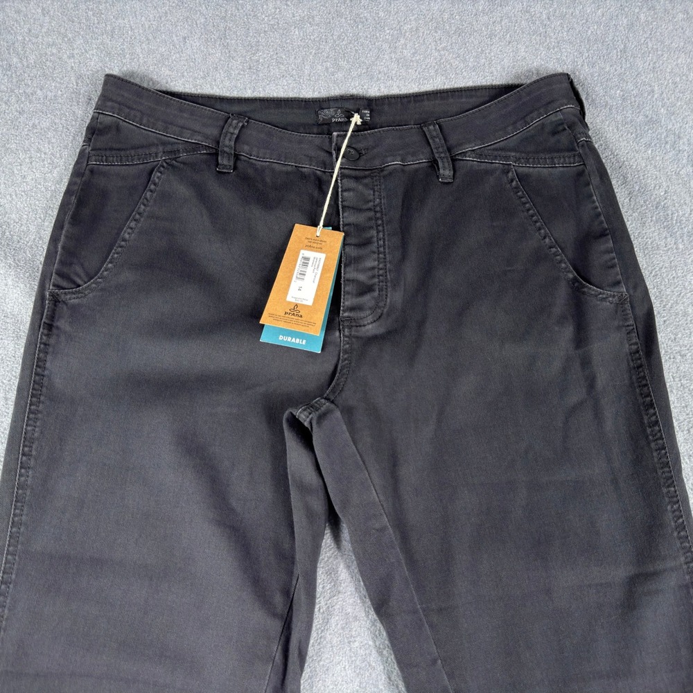 PrAna Janessa Pants Womens 14 Black Organic Stretch NEW